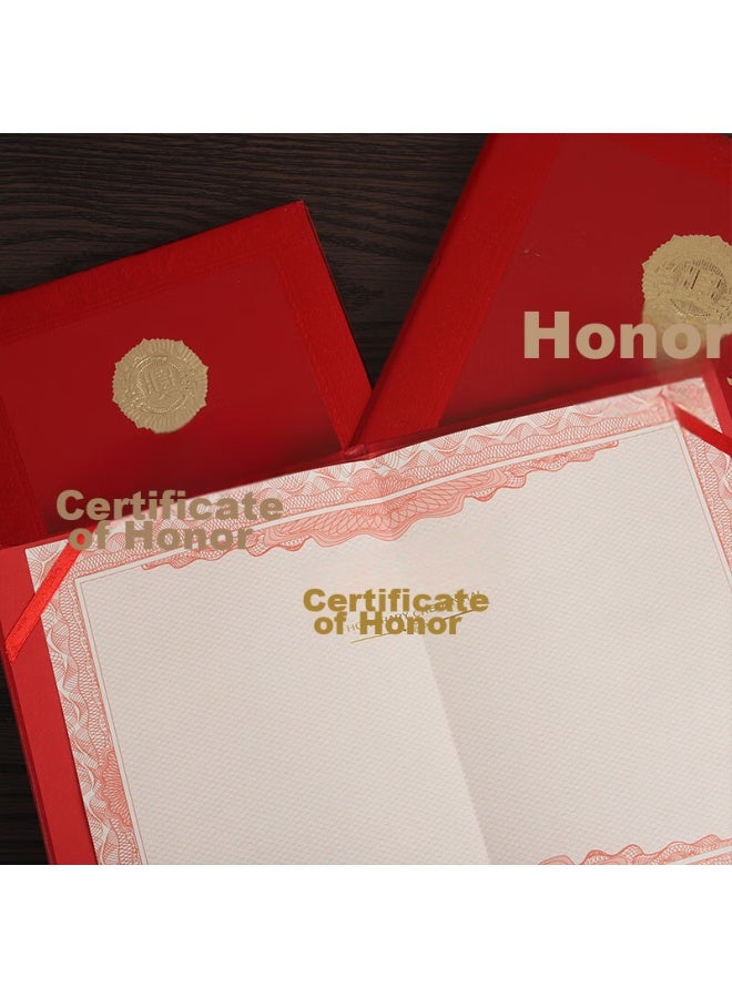 Tango Honorary Certificate Leather Texture With Gold Foil Award Certificate Cover, 1 Book 6K With Inner Pages, Office Supplies - Image 4