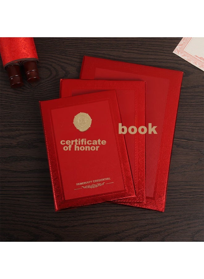 Tango Honorary Certificate Leather Texture With Gold Foil Award Certificate Cover, 1 Book 6K With Inner Pages, Office Supplies - Image 3