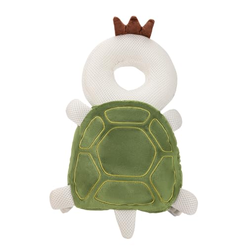 Qioo Baby Head Protection Backpack - Soft & Comfortable, Cute Cartoon Design, Turtle - Image 1