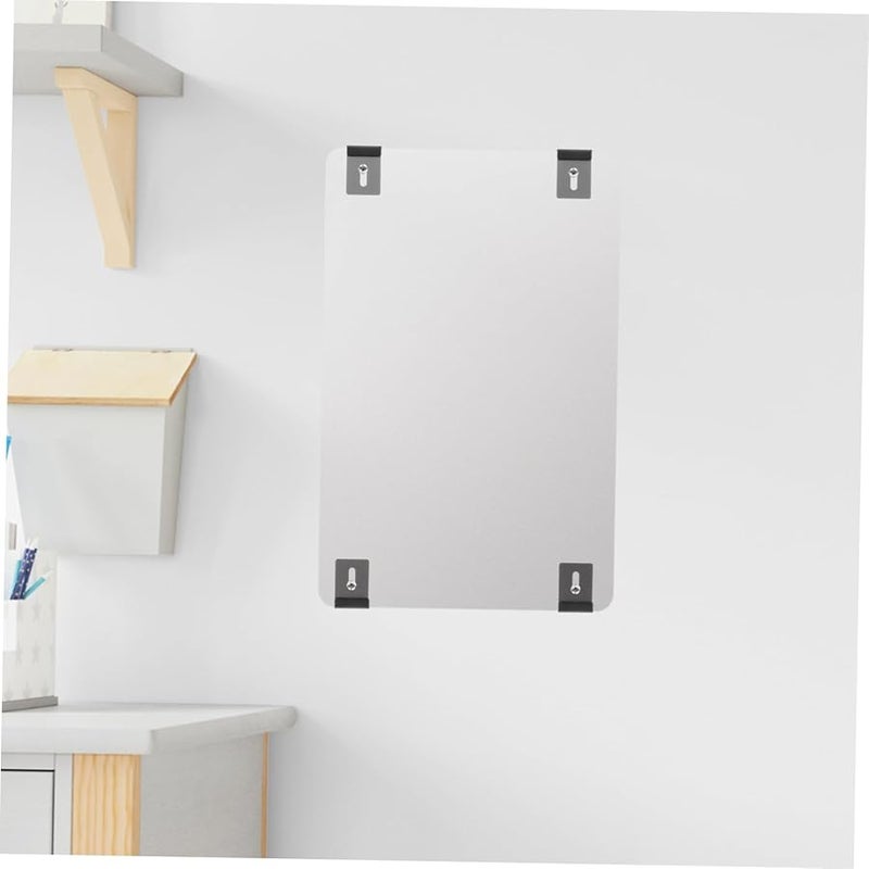 Jojofuny 16pcs Stainless Steel Mirror Holder Clips Wall Mounting Bracket Hanging Kit 3 60X2 50X1 00CM Size - Image 4