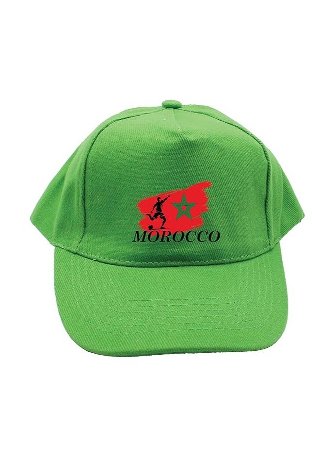 برينت شوب فور مي قبعة رياضية مغربية بشريط فيلكرو قابل للتعديل للأطفال للجنسين - Image 1