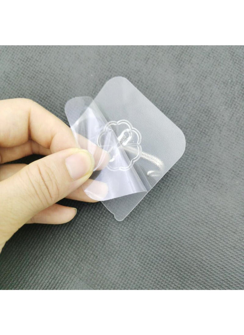 Adhesive Transparent Hooks No-Drill Hangers Strong Sticky Acrylic 6*6cm 