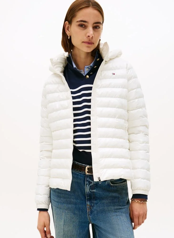 Logo Puffer Jacket With Hoodie