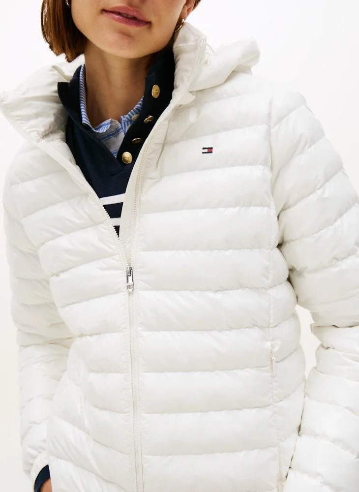 TOMMY HILFIGER  Logo Puffer Jacket With Hoodie for Women | Best Price UAE
