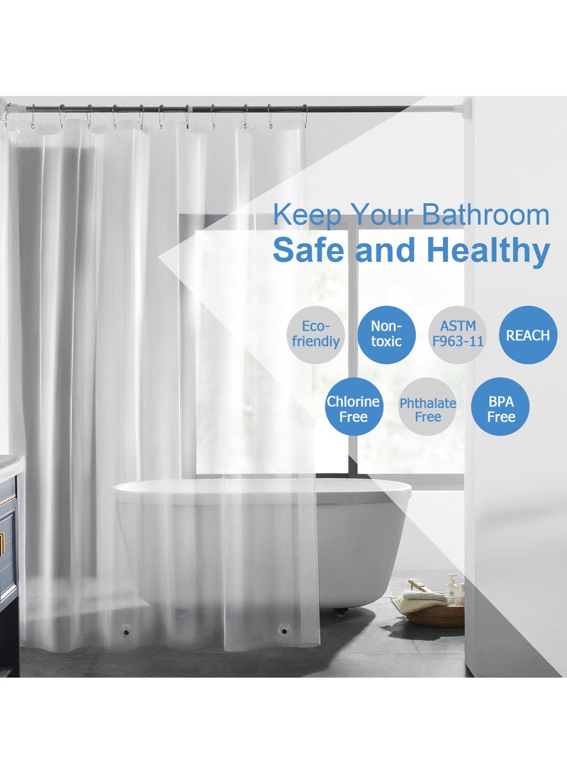 Transparent EVA Shower Curtain 180x180 cm, Waterproof and Mildew-Proof with 12 Metal Eyelets for Easy Hanging - Image 4