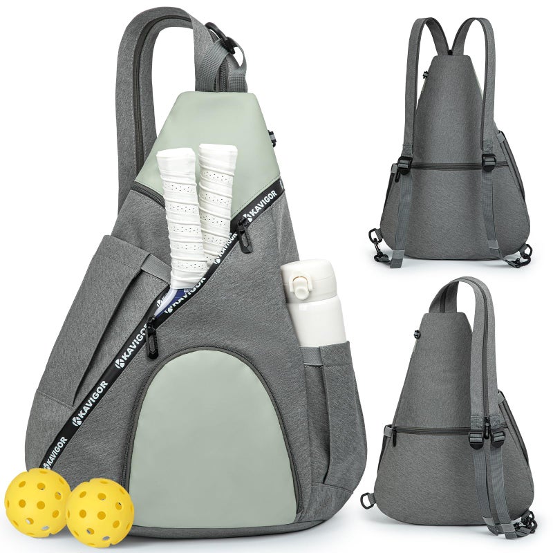 KAVIGOR Pickleball Bag, 7 Pockets & Upgraded Zippers, Lightweight Sling Bag with Detachable Strap & Water-Resistant Pocket - Image 1