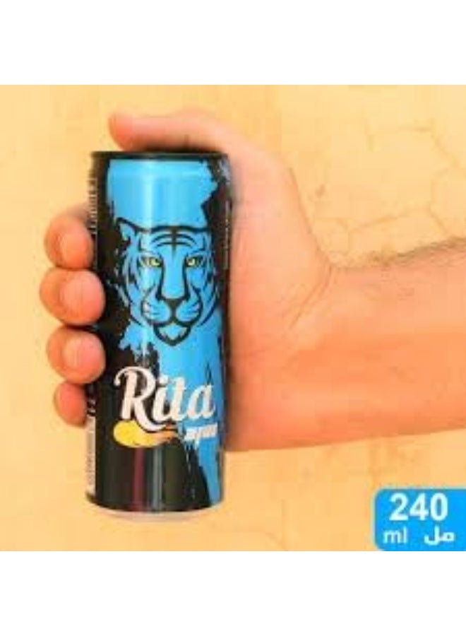 Rita Sparkling Blue Drink, Unique Blue Flavor Carbonated Beverage, Refreshing Soda, 240ml - Image 5