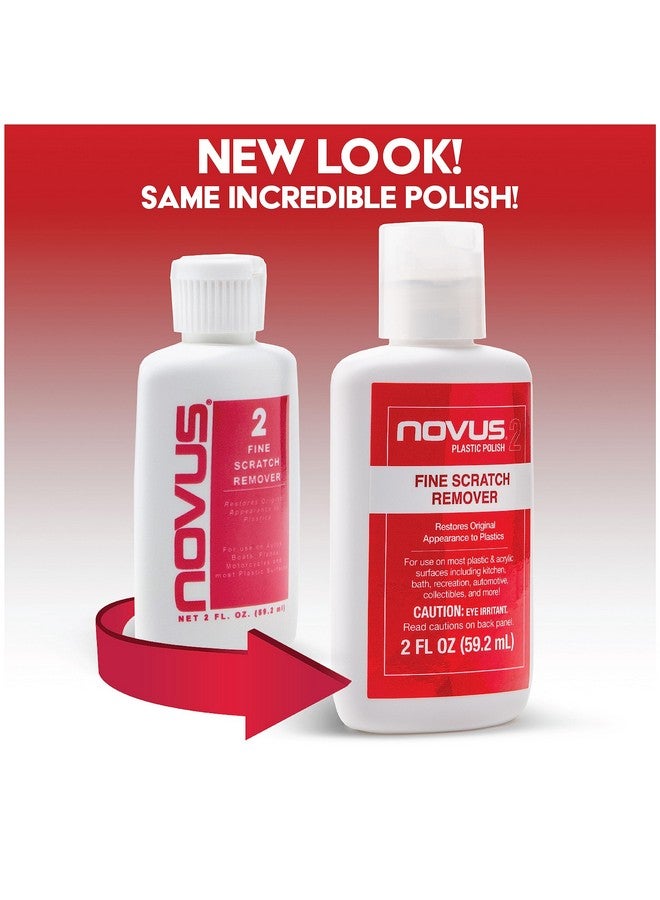 NOVUS Pk2 8 Plastic Clean & Shine 1 Fine Scratch Remover 2 And Polish Mates Pack 8 Ounce Bottles - Image 3