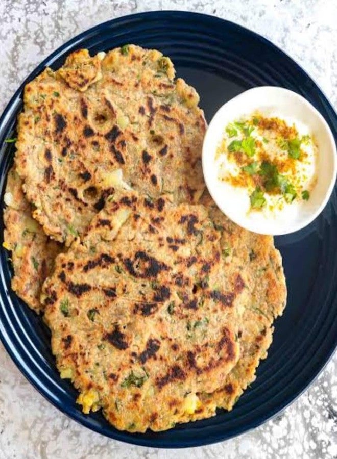 HONALE UPVAS BHAJNI (PACK OF 2*500GM) is a wholesome, traditional flour mix specially crafted for fasting days (upvas). Finely ground and perfectly balanced, it is ideal for preparing delicious fasting snacks like thalipeeth, cutlets, or pancakes, offering both taste and nutrition during religious fasts. Naturally gluten-free and preservative-free, Upvas Bhajni is a must-have in every fasting kitchen for a quick, filling, and satisfying meal. - Image 4