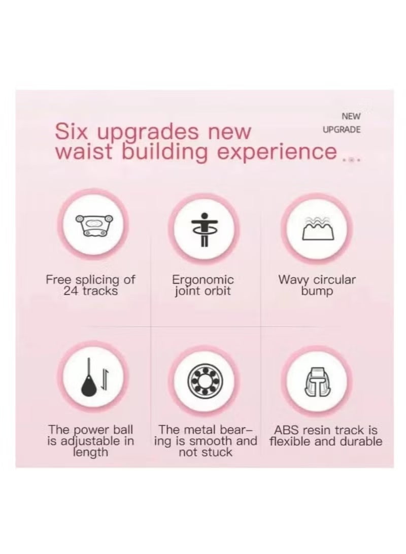 يوفان 24 قطاع قابل للتعديل الذكي هولا هوب الكبار وزن هولا هوب ، تلقائيا تدور 360 درجة رقيقة الخصر الرياضة حلقة اللياقة البدنية - Image 2