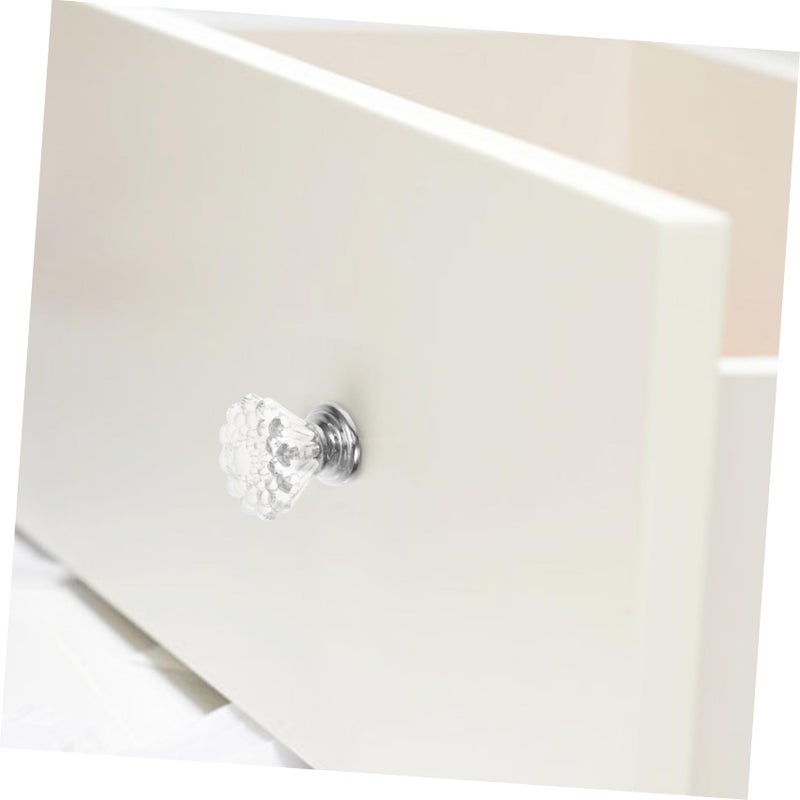 Clear Crystal Acrylic Drawer Pulls 10pcs Single Hole Cabinet Handles Modern Easy Installation - Image 5