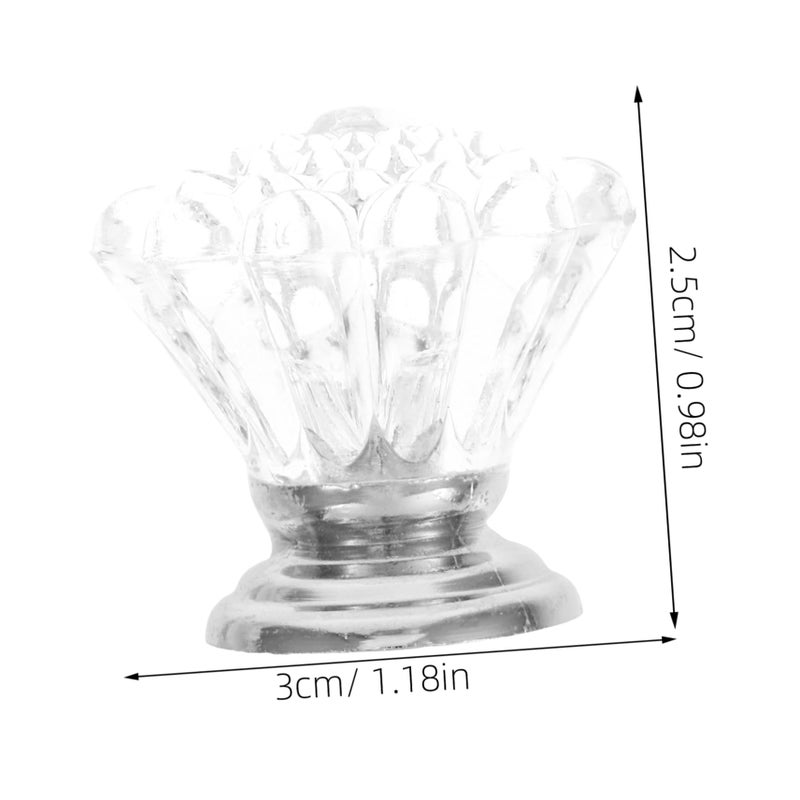Clear Crystal Acrylic Drawer Pulls 10pcs Single Hole Cabinet Handles Modern Easy Installation - Image 3
