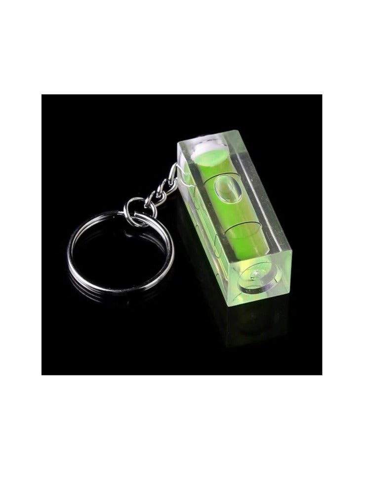 ABBASALI 1 Pc Mini Square Spirit Level Key Ring Key Chain Tool - Image 1