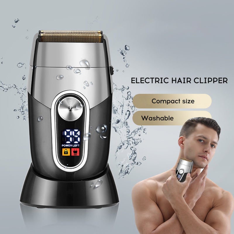 Electric Hair Clipper Washable Rechargeable Shaver LCD Digital Display with Charging Base - Image 4