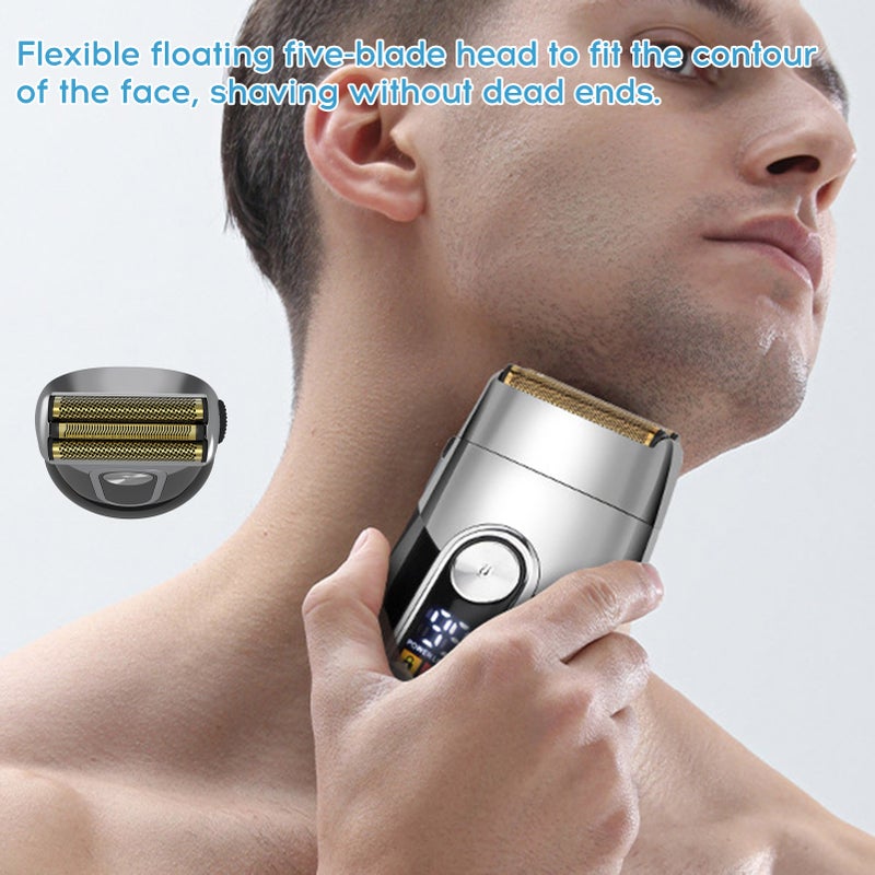 Electric Hair Clipper Washable Rechargeable Shaver LCD Digital Display with Charging Base - Image 3
