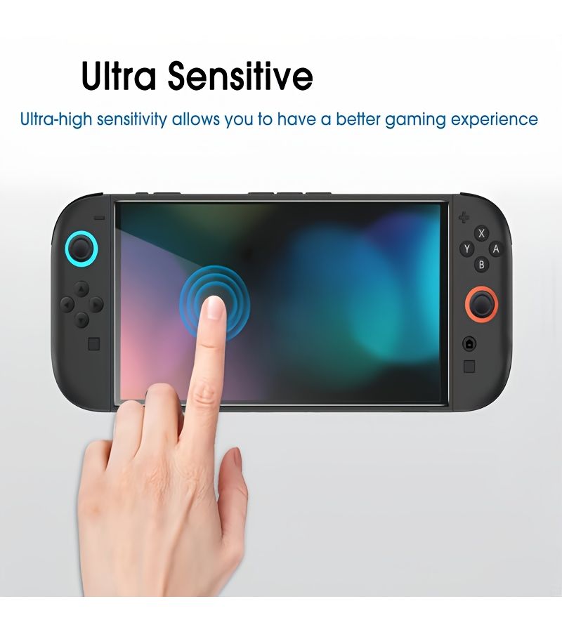 For Switch OLED 2021 7 Inch 3 Pack Tempered Glass Screen Protector Bubble Free - Image 5