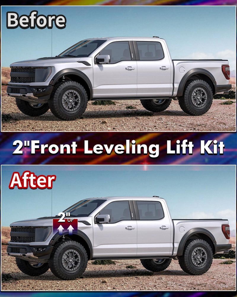 FLYCLE Leveling Lift Kit for 2004-2026 F150 2WD 4WD, 2 inch Front Strut Spacers Leveling Kits Compatible with 2004-2021 2022 2023 2024 2025 2026 F150 - Image 4