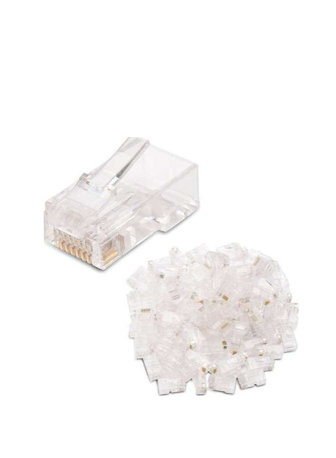 موصلات RJ45 CAT6 المعيارية، عبوة من 100 قطعة