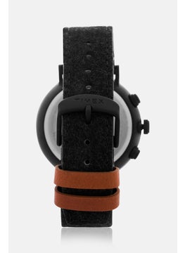 TIMEX Men T TW2R62100 Leather Analog Watch 41mm, Black  - Image 5