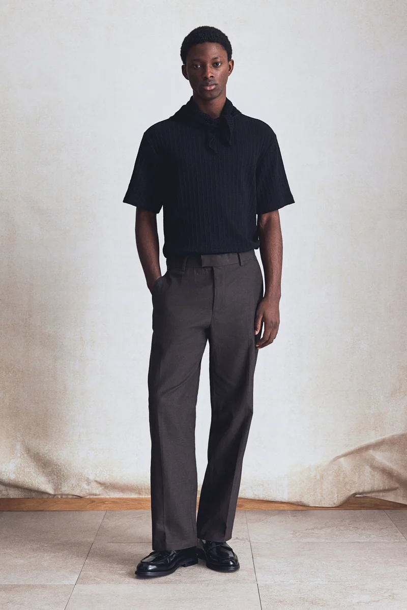 H&M Regular Fit Crochet-look T-shirt