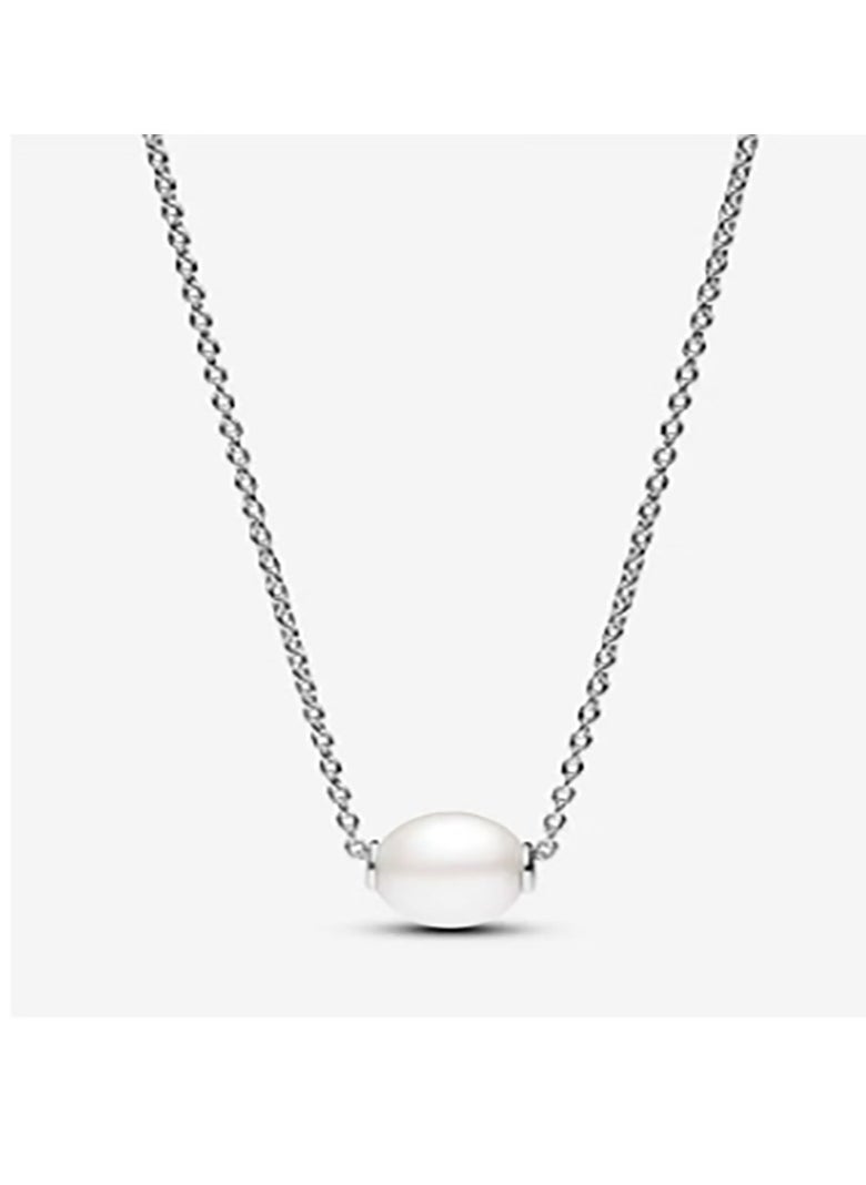 Pandora Violet - Pandora Choker Necklace with a Freshwater Cultured Pearl Pendant - Image 1