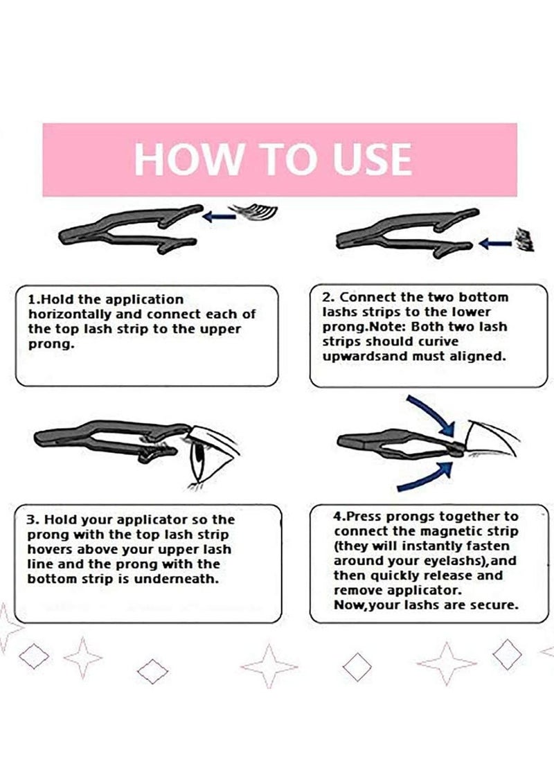 Generic - Magnetic Eyelash Applicator with Premium Curling Technology in Attractive Black - Image 1