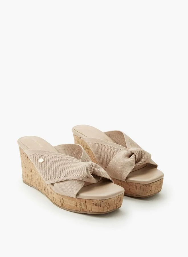 Surestep Women Textured Wedge Heel Sandals