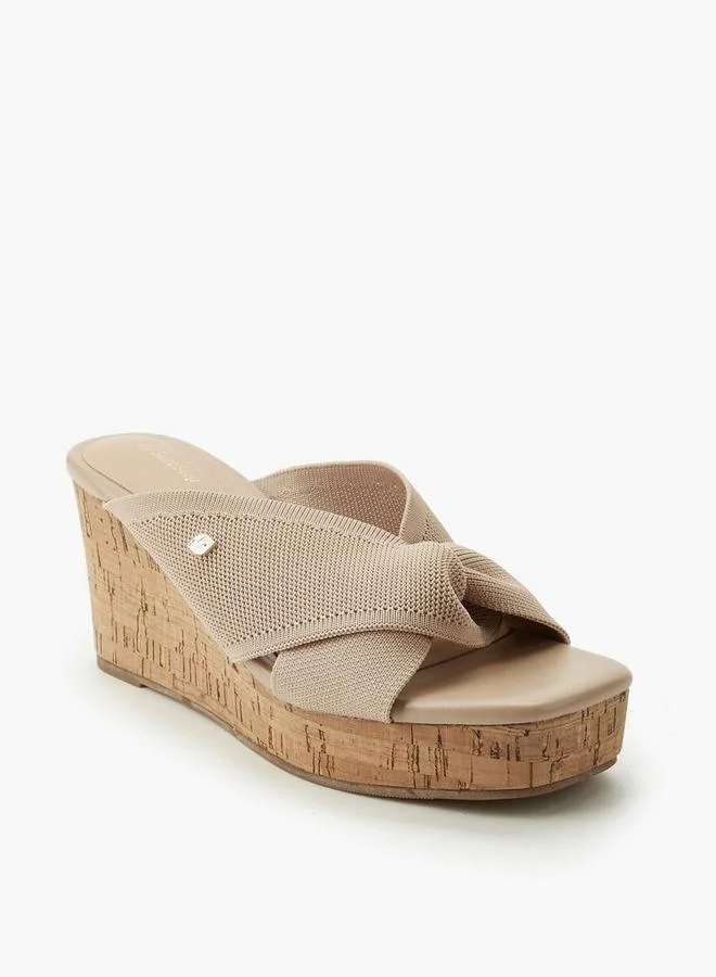 Surestep Women Textured Wedge Heel Sandals