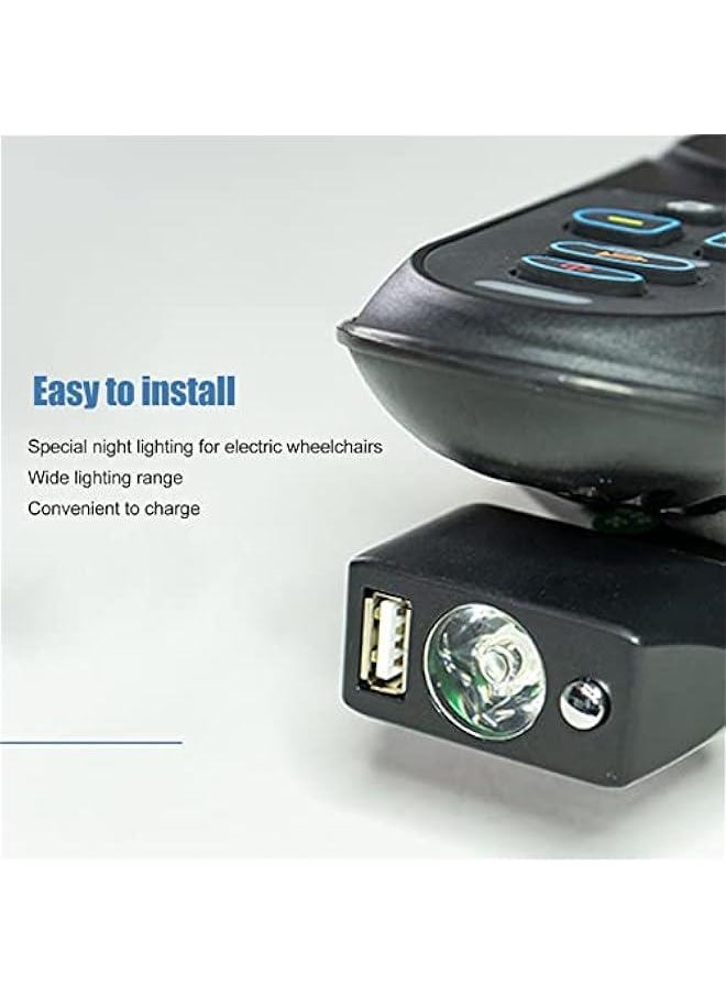 Generic LED Electric Wheelchair Lighting Controller, 3 Pin XLR Head USB Charging Power Light for Electric Wheelchair, Angle, for Jiu Yuan, for BEIZ, for HAOGE, for  - Image 4