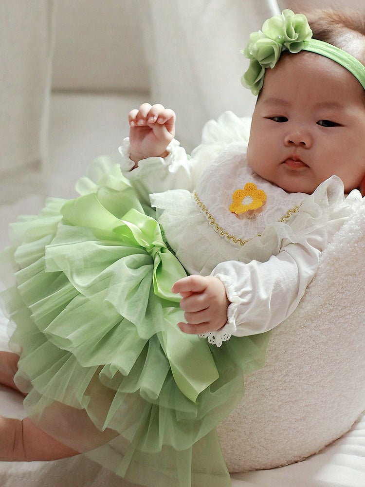 2024 Summer Girls Tutu Skirt Small Fresh Baby Bag Fart Skirt One Year Old Mesh Convex Skirt Children Pp Trouser Skirt Category A - Image 3
