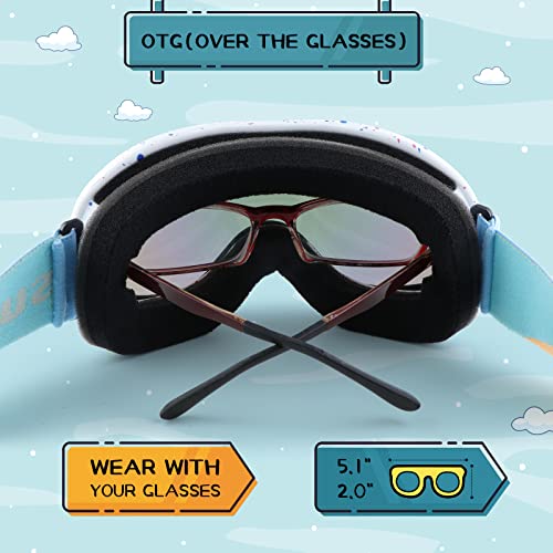 Supertrip Kids Ski Goggles, Anti-Fog Snow Snowboard Goggles for Kids Boys Grils Youth Age 5-15 - Image 4