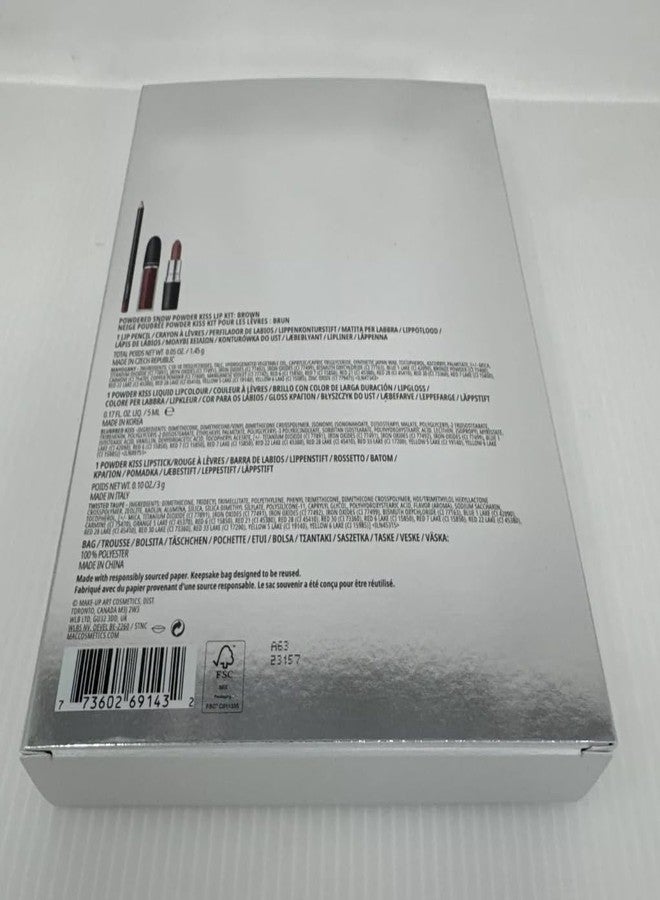 Kits MAC Powdered Snow Powder Kiss Lip Brown XMAS'23 - Image 4