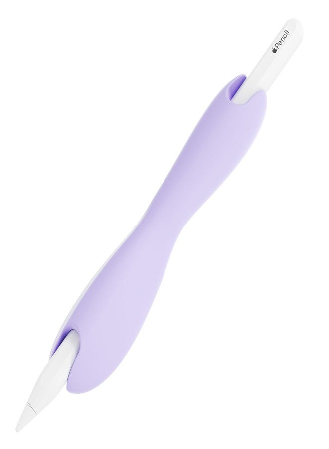 ELETIUO غلاف ELETIUO متوافق مع قلم أبل برو، الجيل 1/2، نموذج USB-C، غلاف سيليكون واقي بتصميم مريح مزدوج الرأس متوافق مع الشحن المغناطيسي والنقر المزدوج، بنفسجي - Image 1