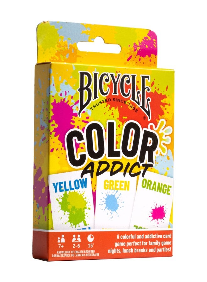 Bicycle Color Addict Matching Family Card Game, Up to 6 Players (Ages 7 and Up), Yellow - Image 1
