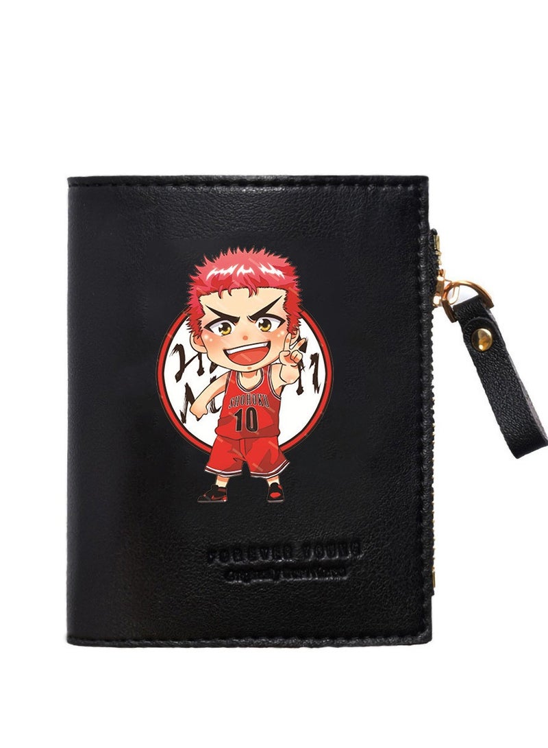 KUYING Slam Dunk, Student Card Bag, Leather Wallet 