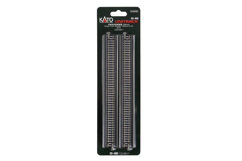 Kato 20-400 N 248mm (9 3/4") Single Track Straight Viaduct Track (2) UniTrack - Image 4