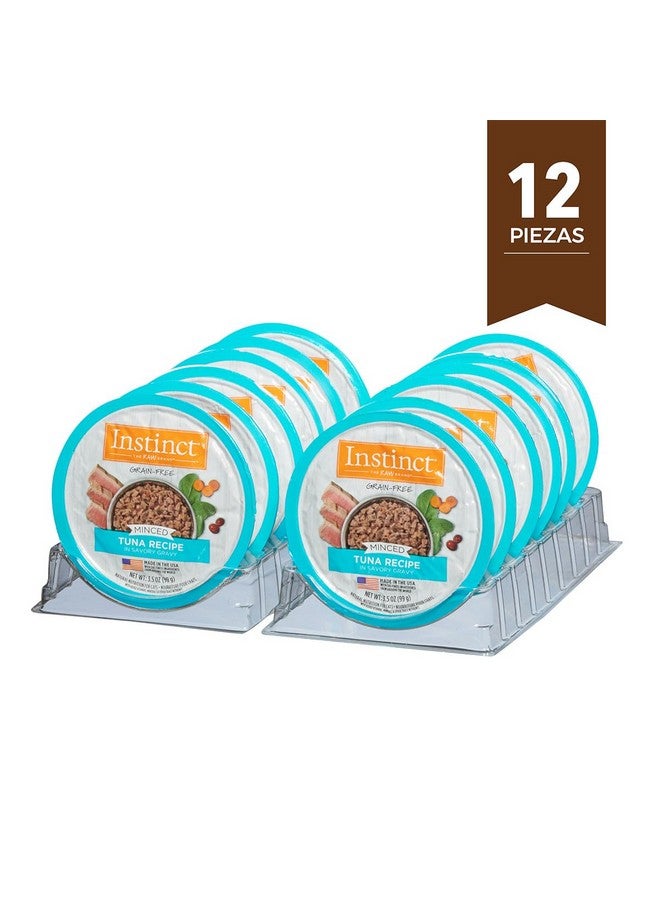 غريزة طعام القطط الرطب الطبيعي المفروم الأصلي من إنستينكت، خالي من الحبوب - تونة حقيقية، 3.5 أونصة (عبوة من 12 قطعة) - Image 4