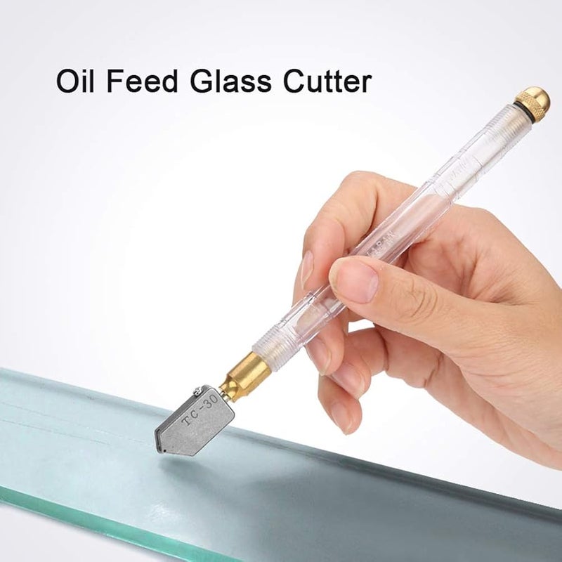 Tungsten Carbide Glass Cutter with Oil Feed and Plastic Handle - Image 4
