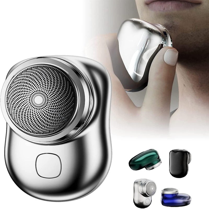 comfrt Pocket Portable Electric Shaver, Mini Shave Portable Electric Shaver, 2023 New USB Mini Shaver for Men, Rechargeable Travel Razors for Men Electric Shaver for Shaving Face (Gray) - Image 1