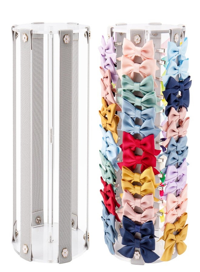 QUPIVA Bow Organizer for Girls - Large Capacity Hair Clip Organizer, Effortless Hair Bow Holder for Home Dresser, Perfect for Gifting, Essential Storage Solution for Girls(Gray) - Image 1