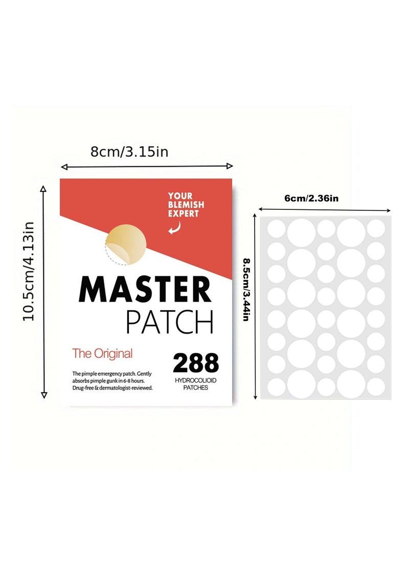 Acne patch - 288 Count Pimple Patch, Acne Covering Stickers For Face And Skin, For Men And Women Daily Skin Care - Image 1