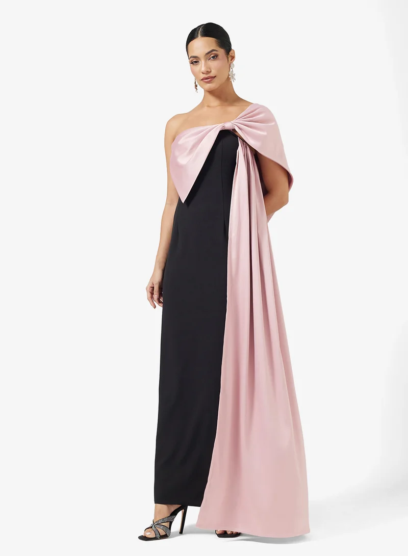 Namshi x Two Tone Off Shoulder A Line Dress