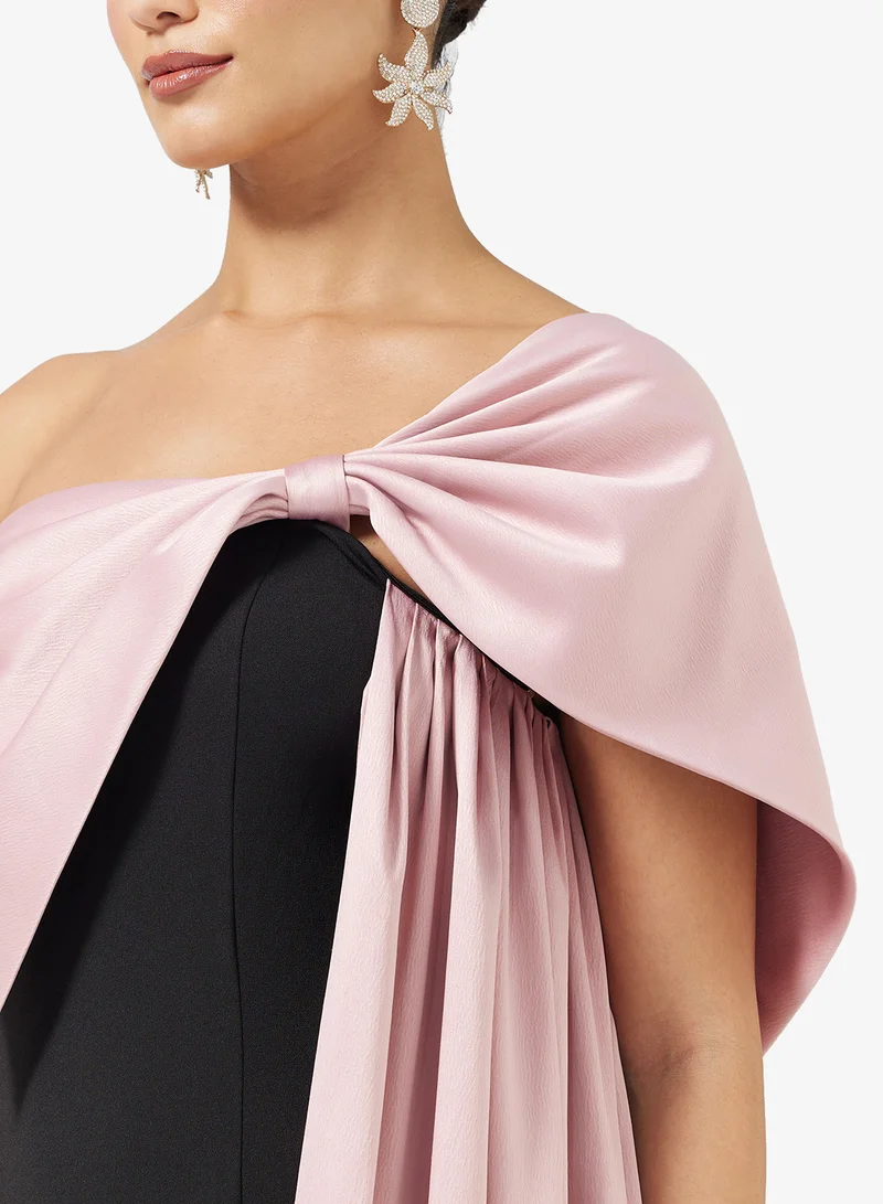 Namshi x Two Tone Off Shoulder A Line Dress