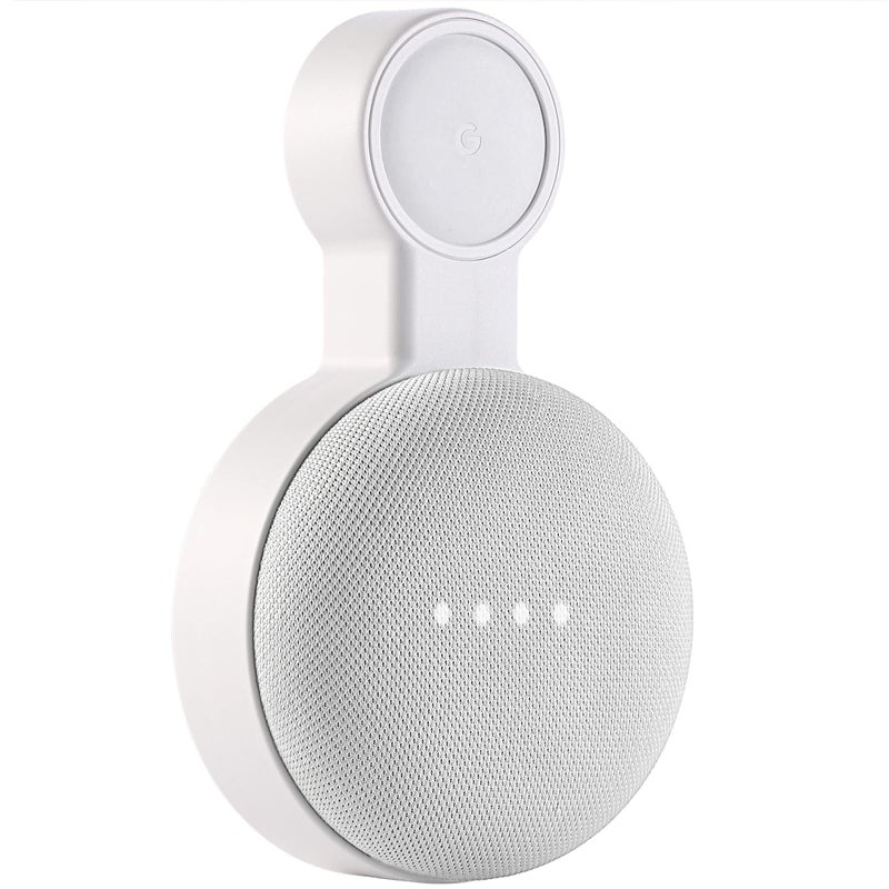 PEF Outlet Wall Mount Holder for Google Nest Mini and Google Home Mini, A Space-Saving Accessories with Cord Management for Google Mini Smart Speaker, No Messy Wires or Screws (1 Pack) - Image 1