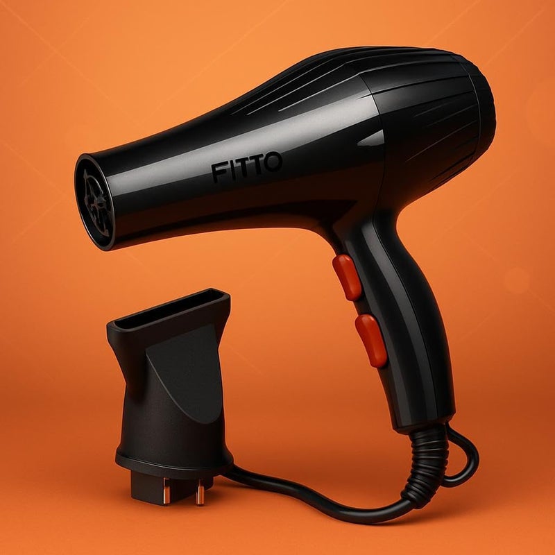 FITTO Hair Blow Dryer 4000W, Professional Mini Hair Dryer with 2 Heat & 3 Speed Settings, Lightweight, Travel-Friendly - Image 3