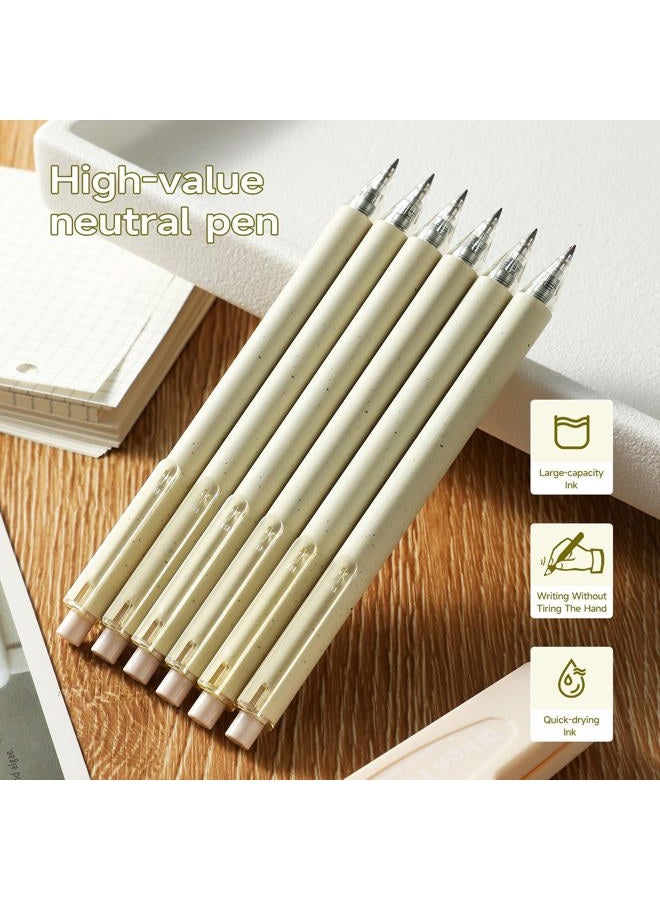 RIANCY Gel Pens, 6 Pcs 0.5mm Black Ink Pens Fine Point Aesthetic Pens Smooth Writing Pen Cute Office School Supplies Gifts for Women Men - Image 4
