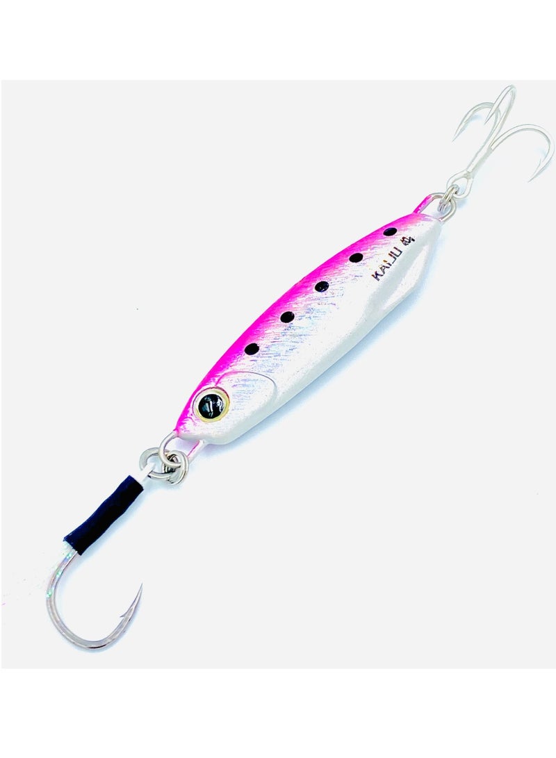 oakura Kaiju Silver Pink, 40G Weights, Extra Sharp Bkk Hook, 10 Mesmerizing Colors - Lightweight Gear For Epic Fishing Adventures - Image 1