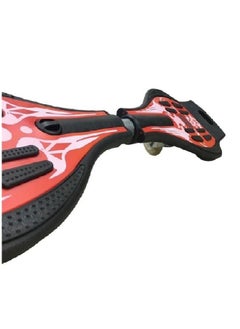 Generic Skate Board Wave Skate Board with Carry Bag .Flash Colorful Light on Wheels (Multi Color and Multi Design) (Red WaveBoard)  - Image 1