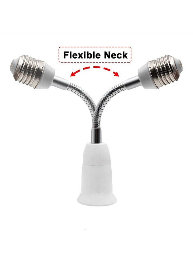 4 Pack E27 Flexible Light Bulb Socket Extender, 7.8-inch Adjustable Edison Bulb Adapter for Home Lighting Fixtures, LED Grow Light Stand  - Image 2