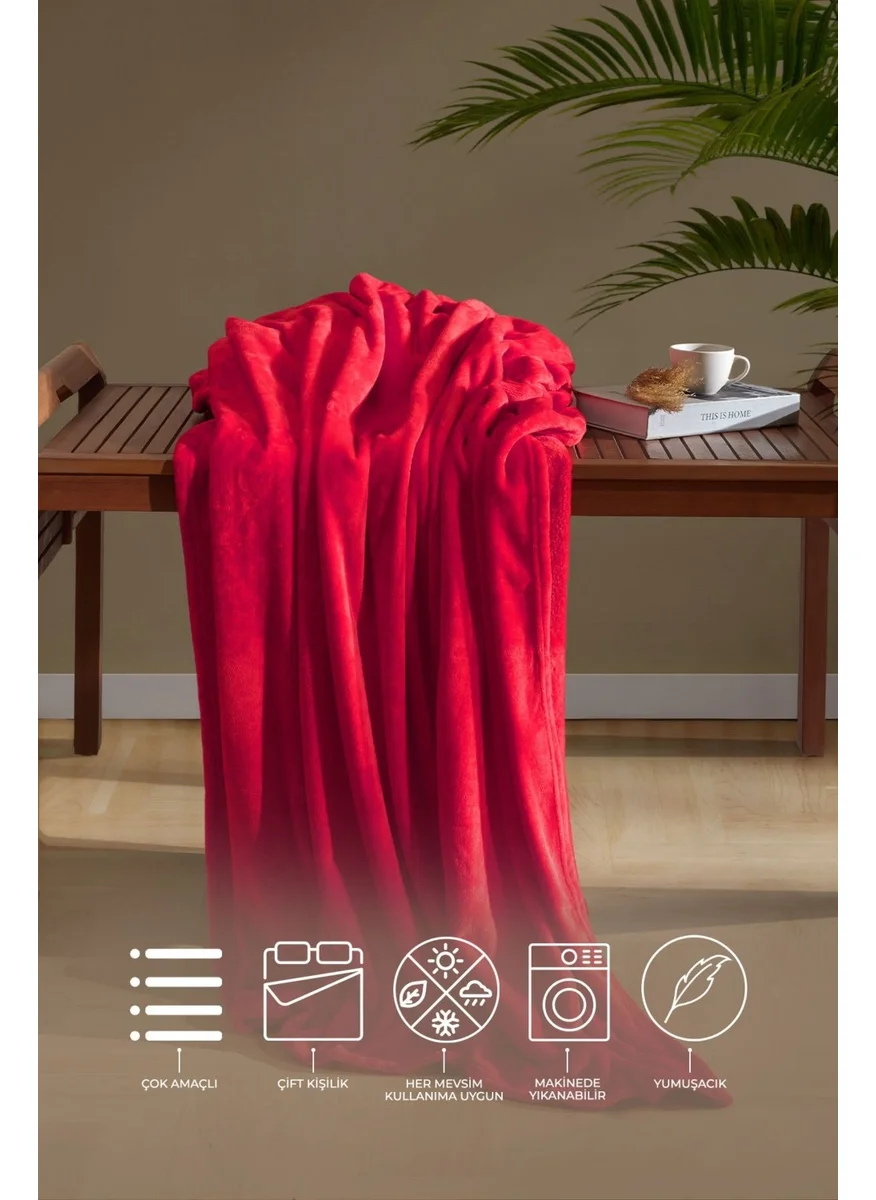 Elart Daisy Double Blanket Red